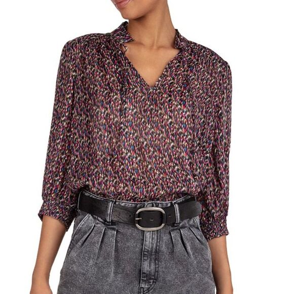ba&sh Women's Ruffle Collar Dallas Top, Size L - Picture 1 of 5